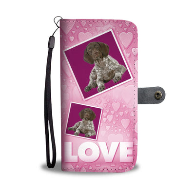 German Shorthaired Pointer with Love Print Wallet Case-Free Shipping - Deruj.com