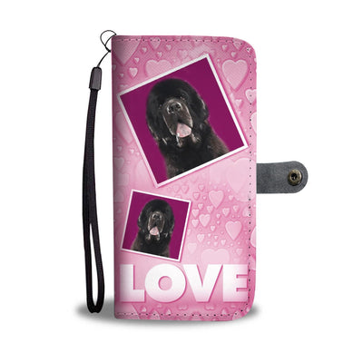 Newfoundland Dog with Love Print Wallet Case-Free Shipping - Deruj.com
