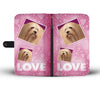 Lhasa Apso Dog with Love Print Wallet Case-Free Shipping - Deruj.com