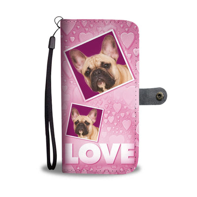 French Bulldog with Love Print Wallet Case-Free Shipping - Deruj.com