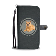 Cute Norwich Terrier In Circle Print Wallet Case-Free Shipping - Deruj.com