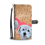 Cute Havanese Dog In Heart Print Wallet Case-Free Shipping - Deruj.com
