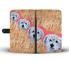 Cute Havanese Dog In Heart Print Wallet Case-Free Shipping - Deruj.com