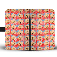 Poodle Dog In Heart Pattern Print Wallet Case-Free Shipping - Deruj.com