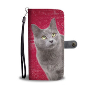 Nebelung cat Print Wallet Case-Free Shipping - Deruj.com