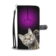 Dragon Li Cat Love Print Wallet Case-Free Shipping - Deruj.com