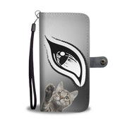 Dragon Li Cat Eyes Print Wallet Case-Free Shipping - Deruj.com