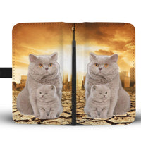 British Shorthair Cat Print Wallet Case- Free Shipping - Deruj.com