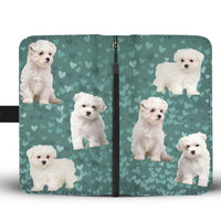 Maltese Dog On Hearts Print Wallet Case-Free Shipping - Deruj.com