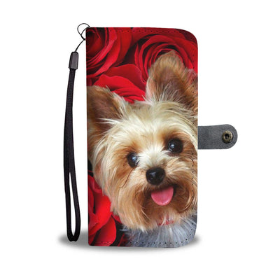 Yorkshire Terrier On Red Print Wallet Case- Free Shipping - Deruj.com