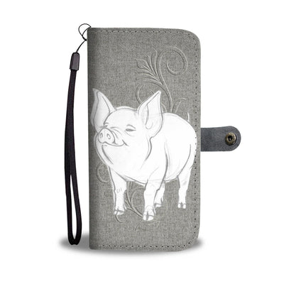 Middle White Pig Print Wallet Case-Free Shipping - Deruj.com