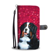 Bernese Mountain Dog On Red Print Wallet Case-Free Shipping - Deruj.com