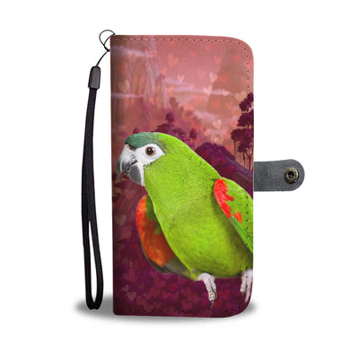 Red Shouldered Macaw Parrot Print Wallet Case-Free Shipping - Deruj.com