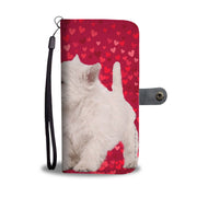 West Highland White Terrier Dog On Red Print Wallet Case-Free Shipping - Deruj.com