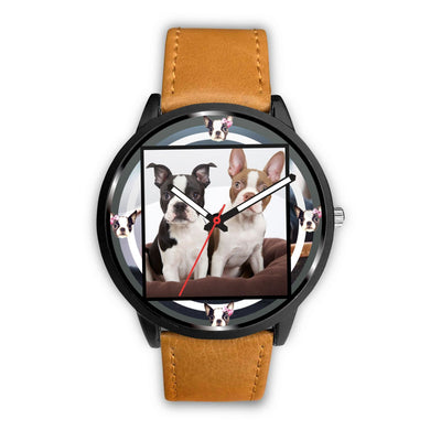 Two Boston Terrier Dog Print Wrist watch - Free Shipping - Deruj.com