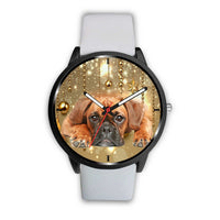 Boxer Dog Golden Print Wrist Watch- Free Shipping - Deruj.com