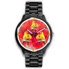 Sun Conure Parrot On Red Print Wrist watch - Free Shipping - Deruj.com