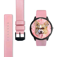 Pembroke Welsh Corgi On Pink Print Wrist Watch - Free Shipping - Deruj.com