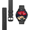Pug Dog with Love Print Wrist Watch-Free Shipping - Deruj.com