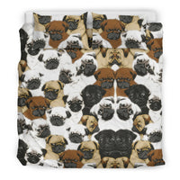 Pug Dog In Lots Print Bedding Set-Free Shipping - Deruj.com