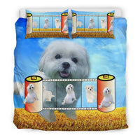 Cute Maltese dog film reel Print Bedding Set-Free Shipping - Deruj.com