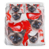 Cute Siamese Cat Print Bedding Set- Free Shipping - Deruj.com