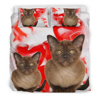 Burmese Cat Print Bedding Set- Free Shipping - Deruj.com