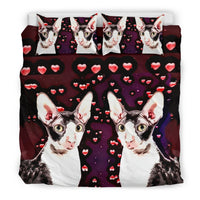 Cornish Rex Cat Love Print Bedding Set-Free Shipping - Deruj.com