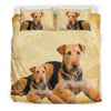 Airedale Terrier Print Bedding Set- Free Shipping - Deruj.com