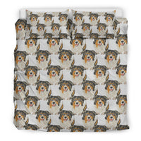 Australian Shepherd Dog Pattern Print Bedding Set- Free Shipping - Deruj.com