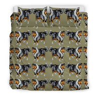 Rough Collie Dog Art Pattern Print Bedding Set-Free Shipping - Deruj.com
