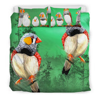 Zebra Finch Bird Print Bedding Set-Free Shipping - Deruj.com