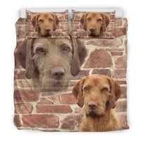Cute Wirehaired Vizsla Dog Print Bedding Set- Free Shipping - Deruj.com