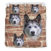 Cute Siberian Husky Dog Print Bedding Set- Free Shipping - Deruj.com