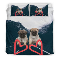 Cute Pug Puppies With Love Print Bedding Sets-Free Shipping - Deruj.com