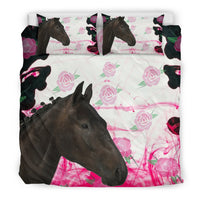 Belgian Warmblood Horse Floral Print Bedding Sets-Free Shipping - Deruj.com