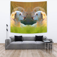 Golden Retriever Dog Oil Painting Print Tapestry-Free Shipping - Deruj.com