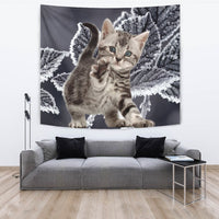 American Bobtail Kitten Print Tapestry-Free Shipping - Deruj.com