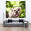 American Bulldog On Green Print Tapestry-Free Shipping - Deruj.com