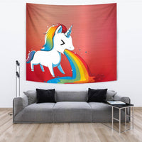 Rainbow Unicorn Print Tapestry-Free Shipping - Deruj.com