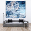 Snowy Lion Print Limited Edition Print Tapestry-Free Shipping - Deruj.com