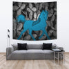 Anglo Arabian Horse On Black Print Tapestry-Free Shipping - Deruj.com