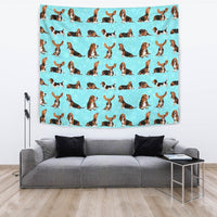 Basset Hound Dog Pattern Print Tapestry-Free Shipping