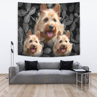 Australian Terrier On Black Print Tapestry-Free Shipping - Deruj.com