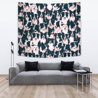 Border Collie Dog In Lots Print Tapestry-Free Shipping - Deruj.com