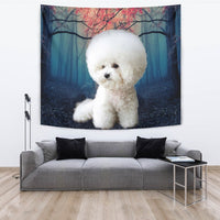 Cute Bichon Frise Print Tapestry-Free Shipping - Deruj.com