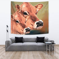 Jersey Cattle (Cow) Print Tapestry-Free Shipping - Deruj.com