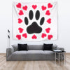 Dog Paws Love Print Tapestry-Free Shipping - Deruj.com