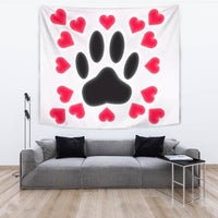 Dog Paws Love Print Tapestry-Free Shipping - Deruj.com