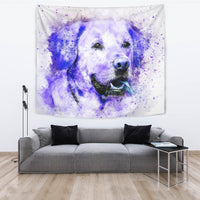 Labrador Dog Watercolor Art Print Tapestry-Free Shipping - Deruj.com